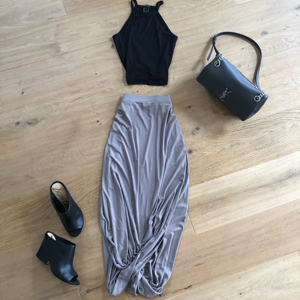 BCBG Midi Skirt w/ F21 Crop